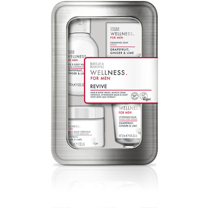 Baylis ir Harding „Wellness for Men Revive“ rinkinys (greipfrutas, imbieras ir žaliosios citrinos) – dovanų rinkinys Vyrams