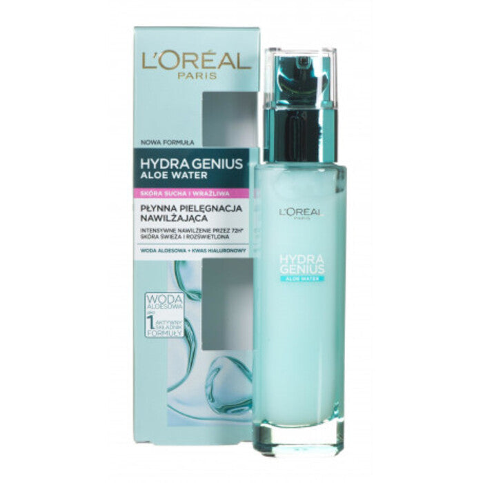 „L´Oréal Hydra Genius“ alavijo virens gelis-kremas sausai ir jautriai odai – gelinis kremas labai sausai ir jautriai odai.