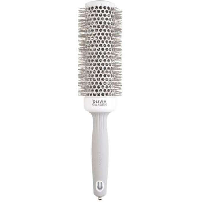 Olivia Garden Expert Blowout Speed Round Brush Banguoti šereliai balti & Pilka (45 mm)