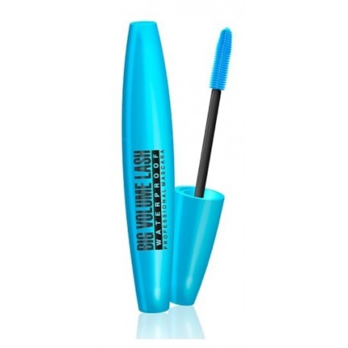 Eveline Cosmetics Big Volume Lash blakstienų tušsas Waterproof – vireniui atsparus tušas blakstienų priauginimui ir apimties 9 ml Deep Black