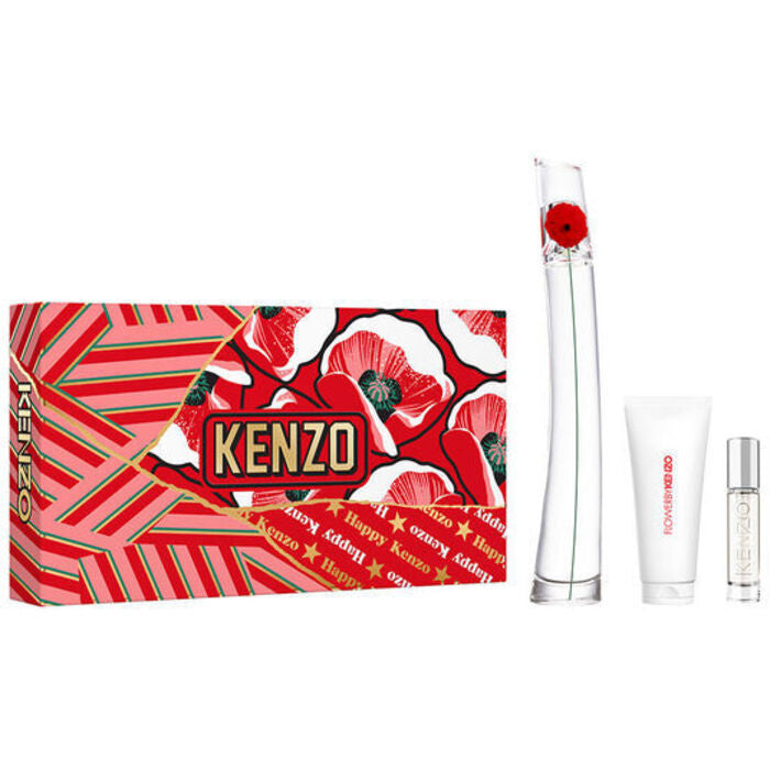 Kenzo Flower By Kenzo Dovanų rinkinys EDP 100 ml, kūno losjonas 75 ml ir mini EDP 10 ml (100ml) Moterims