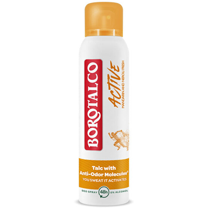 Borotalco Active purškiamas dezodorantas – Mandarinų ir neroli purškiamas dezodorantas (150ml) Moterims