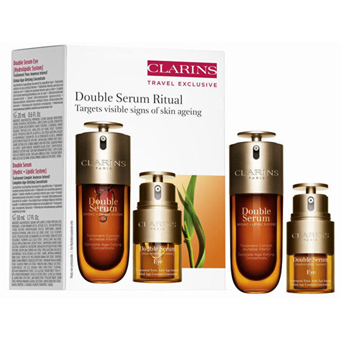 Clarins Dvigubo serumaso ritualas – odos priežiūros dovanų rinkinys Moterims