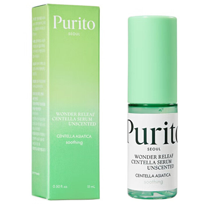 Purito Wonder Releaf Centella serumasbe kvapo – odos serumasbe kvapo su Centella Asiatica (15ml) Moterims
