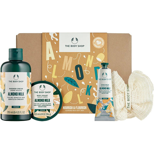 „The Body Shop“ didelis migdolų pieno rinkinys – kūno priežiūros dovanų rinkinys