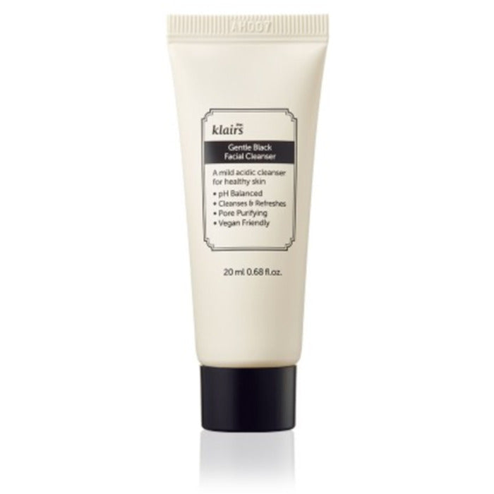 Dear, Klairs Gentle Black Facial Cleanser – švelnus valomasis gelis jautriai odai (20ml) Moterims