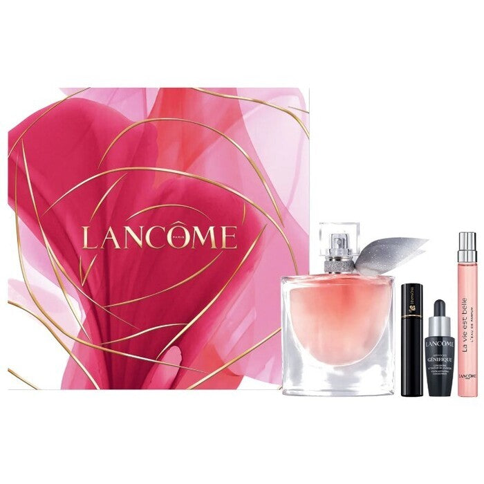 Lancome La Vie Est Belle dovanų rinkinys EDP Kvepalai 50 ml, serum 10 ml, blakstienų tušas 2 ml ir mini EDP Kvepalai 10 ml Moterims