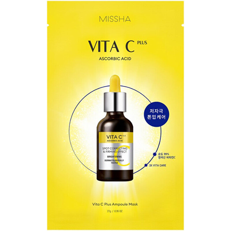 Missha C Vita C Plus Ampoule Mask - skaistinamoji veido kaukė su vitaminu 27,0 g Moterims