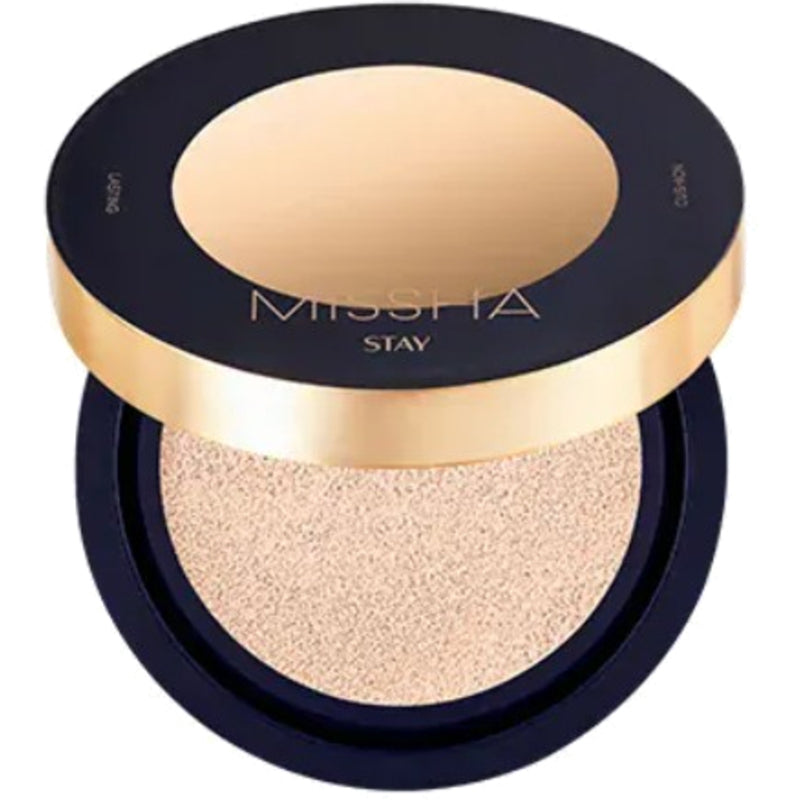 Missha Stay Cushion makiažo priemonė SPF 40 – labai dengiantis makiažas 15 g