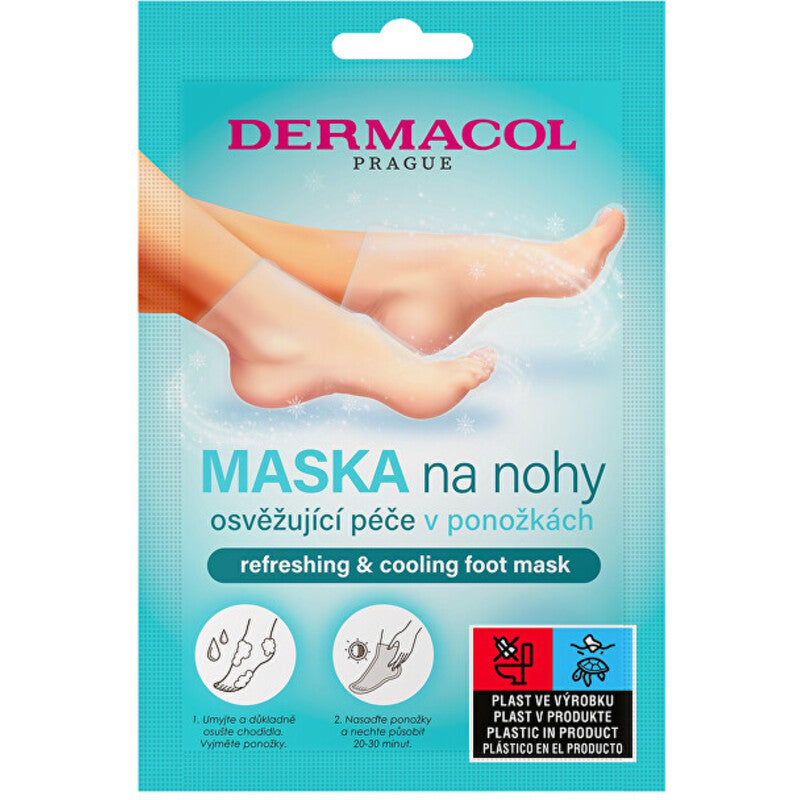 „Dermacol Foot Mask“ – gaivinanti pėdų kaukė kojinėse.