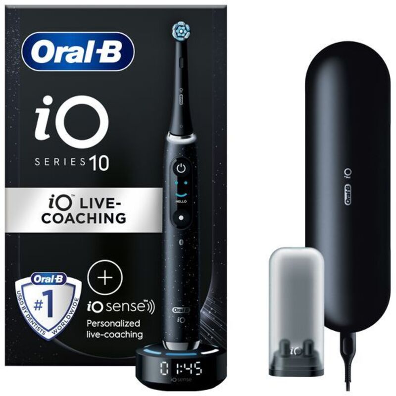 Oral B iO Series 10 (kosminės juodos spalvos) – elektrinis dantų šepetėlis