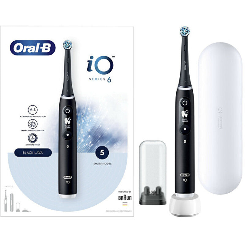 Oral B iO Series 6 ( Black Onyx ) – elektrinis dantų šepetėlis