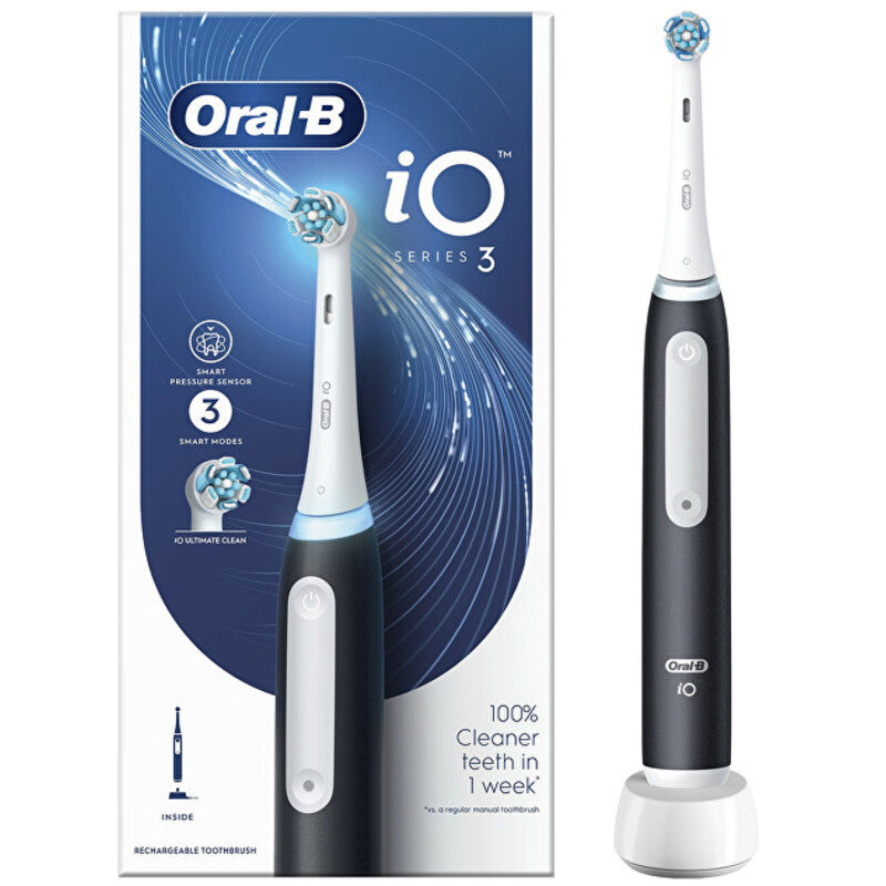 Oral B iO Series 3 (juodas) – elektrinis dantų šepetėlis