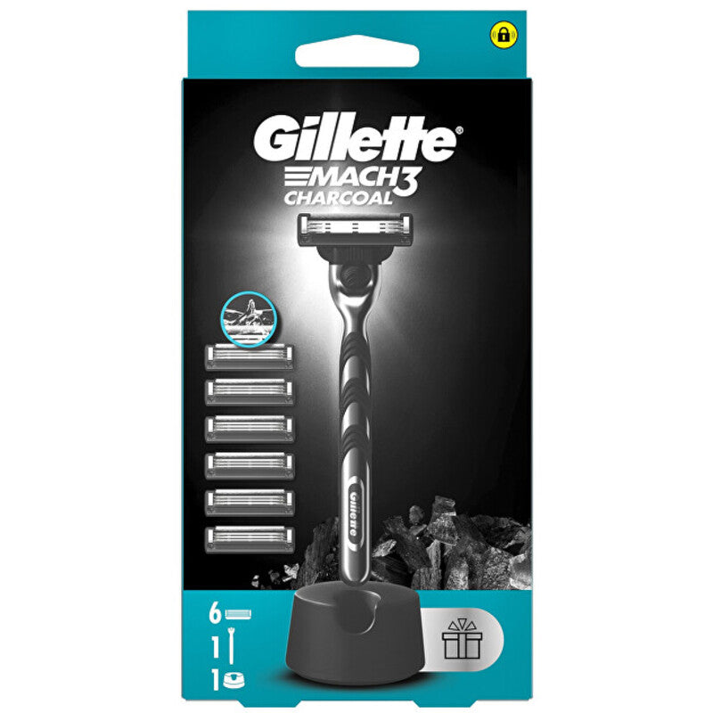 Gillette Mach3 anglis - skustuvas + 6 atsarginės galvutės