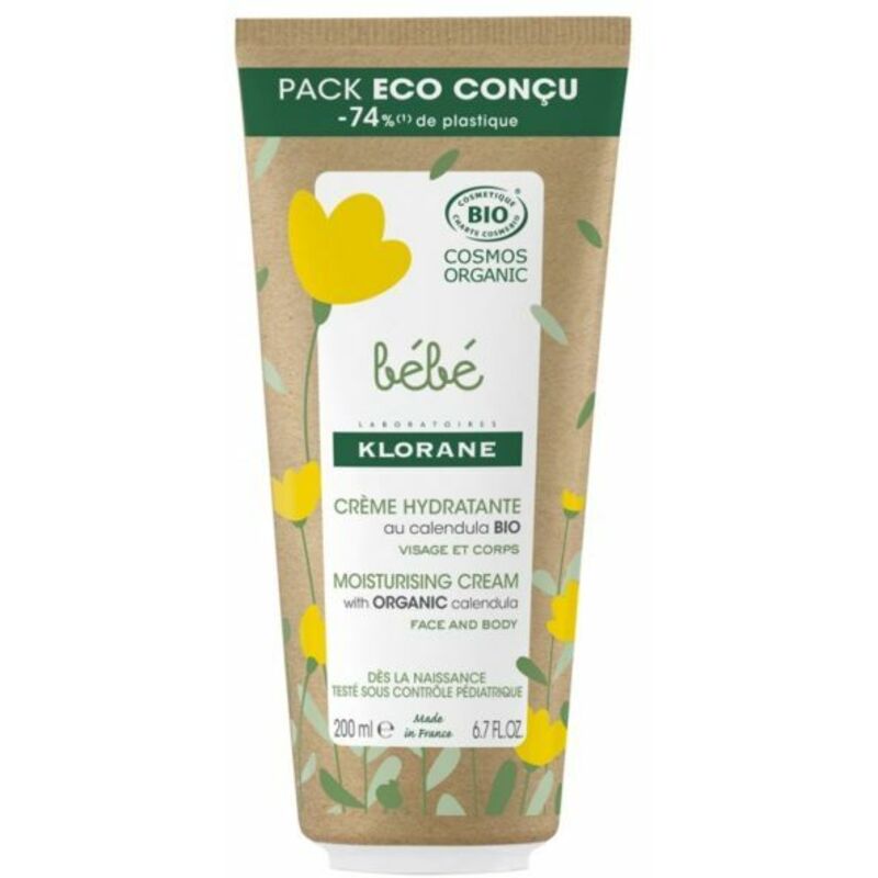 Klorane Bébé Bio Mésíček Moisturizing Cream – Drėkinamasis kremas 200ml
