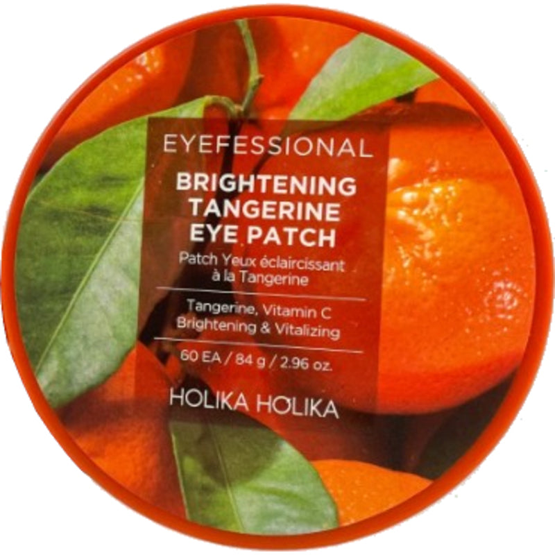 Holika Holika Eyefessional Brightening Tangerine Eye Patch (60 vnt) – šviesinantys hidrogelio pagalvėlės po akimis