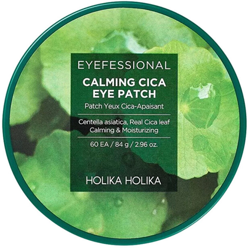 Holika Holika Eyefessional Calming Cica Eye Patch (60 vnt) - Raminantys ir drėkinantys hidrogelio pagalvėlės po akimis