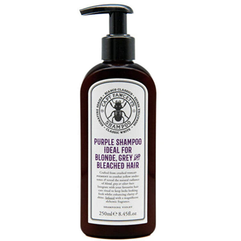 Captain Fawcett Purple šampūnas – tonizuojantis šampūnas žiliems ir baltiems plaukams 250ml