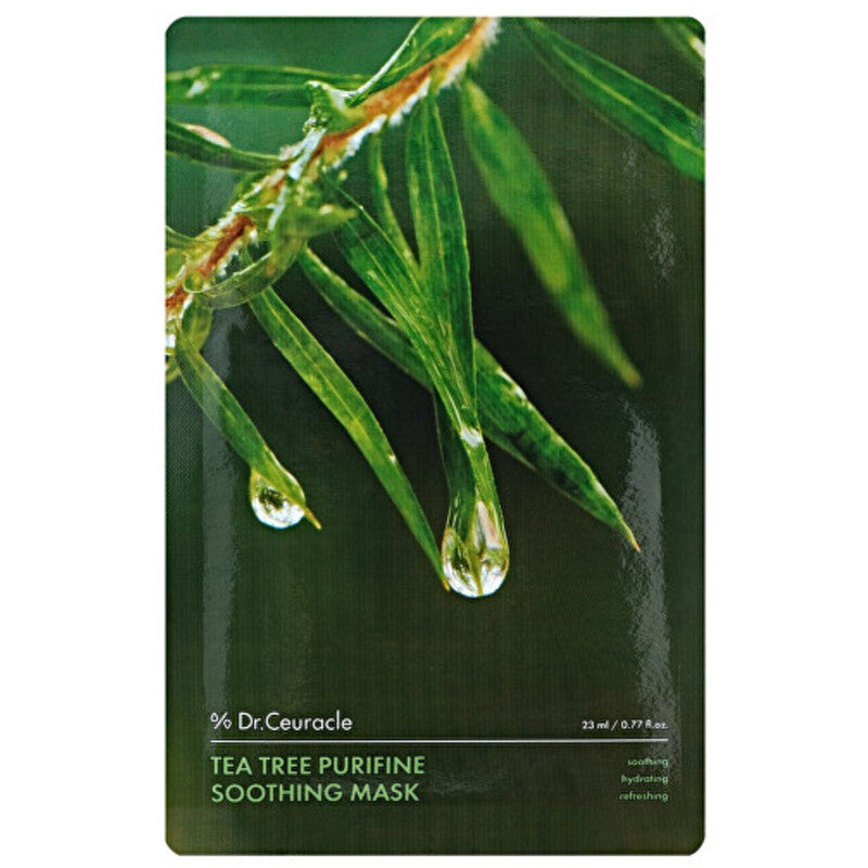 Dr.Ceuracle Tea Tree Purifine Soothing Mask - Raminanti lakštinė kaukė probleminei odai 23ml