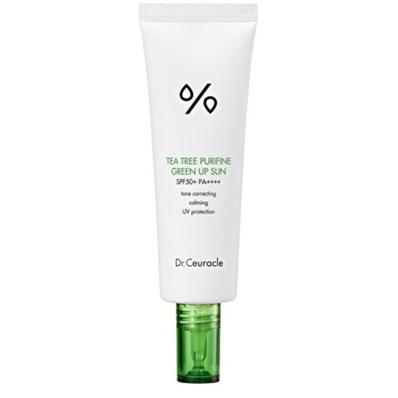 Dr.Ceuracle Tea Tree Purifine Green Up Sun SPF 50 – Tonuotas odos kremas nuo saulės 50ml