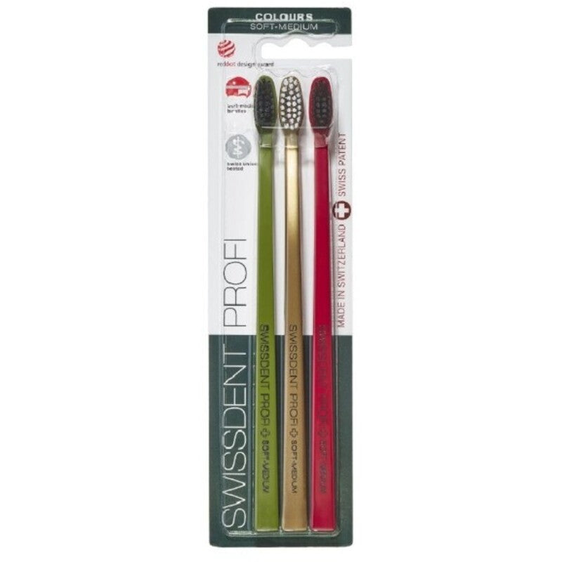 Swissdent Soft-Medium šventinis dantų šepetėlių rinkinys - Dantų šepetėlis