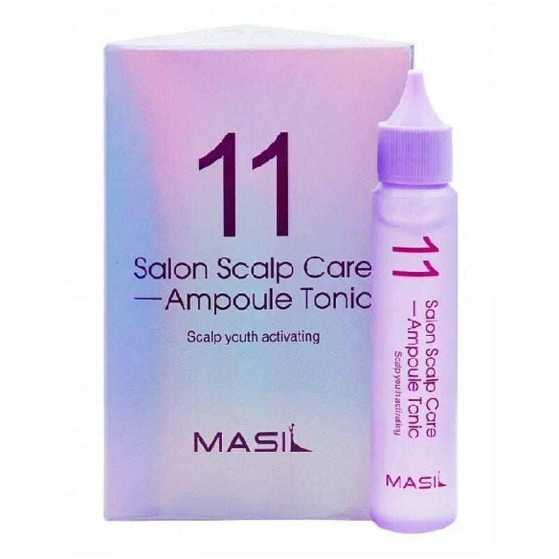 Masil 11 Salon Scalp Care Ampoule Tonic 4 x - Raminantis galvos odos tonikas 30ml