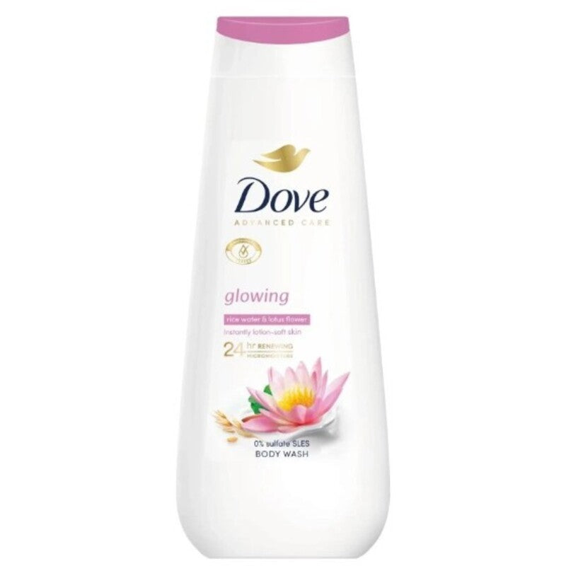 Dove Glowing Advanced Care dušo gelis – dušo želė su ryžių vireniu ir lotoso kvapu 400ml