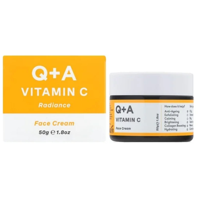 Q+A C Radiance Face Cream – šviesinantis odos kremas su vitaminu 50.0g