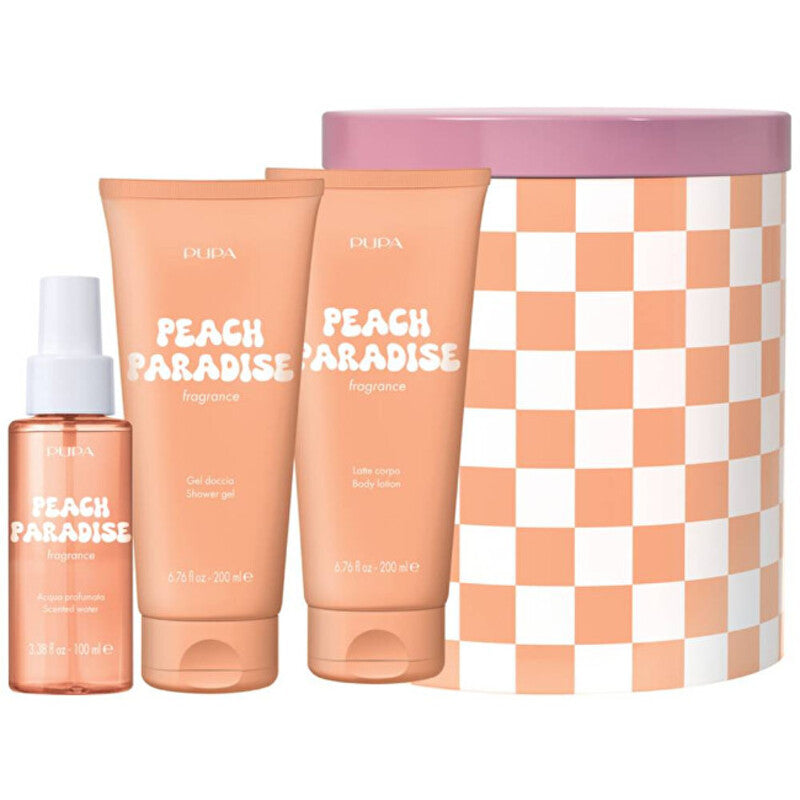 Pupa Peach Paradise Happy Box Kit 4 – dovanų rinkinys 500ml