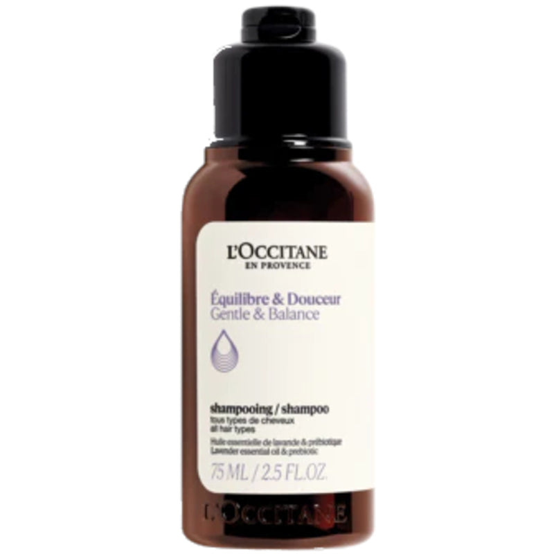 L´occitane Švelnus & Balance šampūnas – šampūnas, skirtas atkurti galvos odos pusiausvyrą 75ml