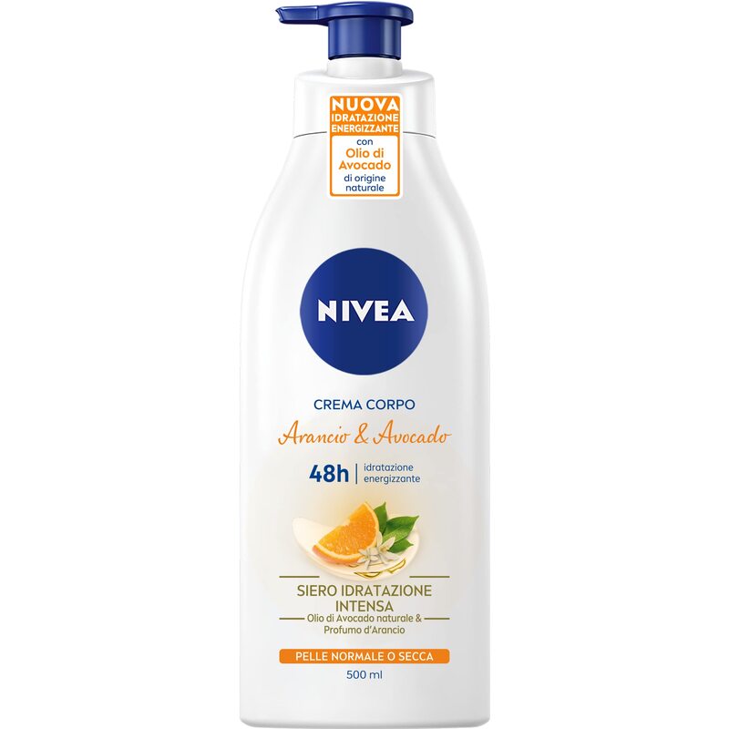 Nivea Apelsinų gėlė & Avocado Body Milk – Drėkinamasis kūno pienas 500ml