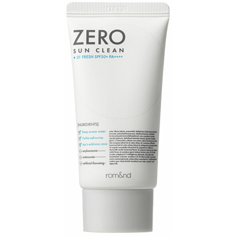 „Rom&nd Zero Sun Clean Cream“ – veido apsaugos nuo saulės priemonė, 50 ml