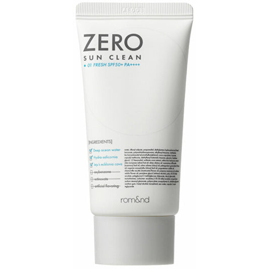 „Rom&nd Zero Sun Clean Cream“ – veido apsaugos nuo saulės priemonė, 50 ml