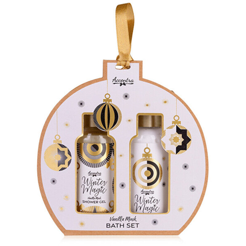 Accentra Winter Magic Vanilla Musk vonios rinkinys - vonios priežiūros dovanų rinkinys