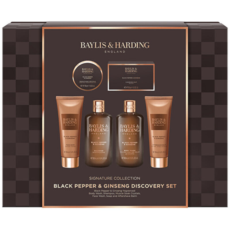 „Baylis & Harding Men Discovery Set“ (juodieji pipirai ir ženšenis) – dovanų rinkinys