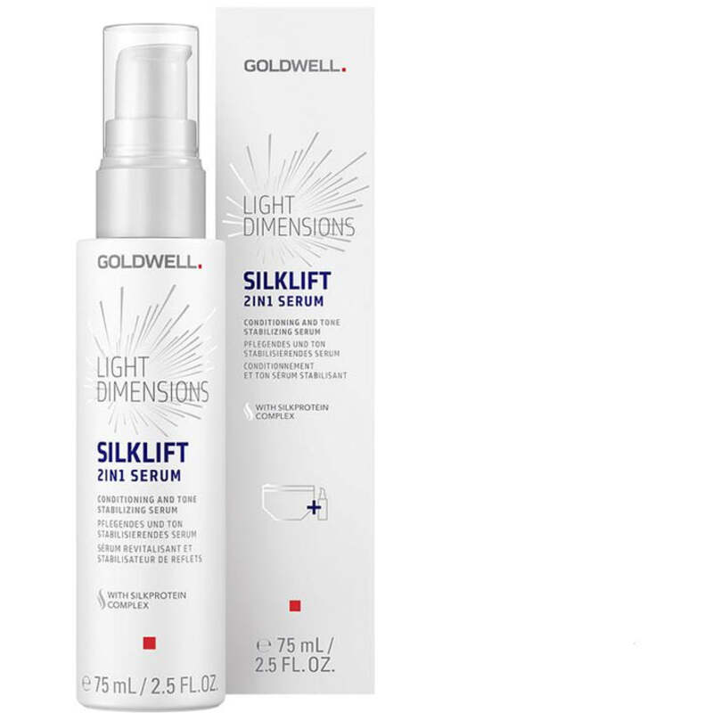 Goldwell „Light Dimensions Silklift 2in1“ serumas – spindinčių plaukų blizgesiui