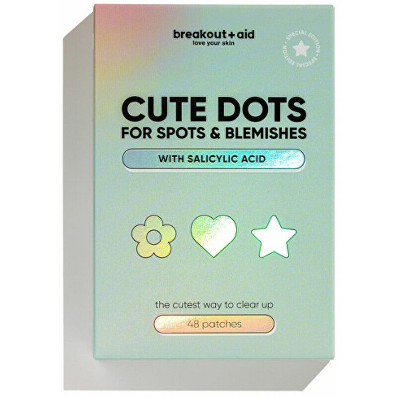 Breakout+aid „Cute Dots“ pleistrai vietiniam spuogų gydymui (48 vnt.)