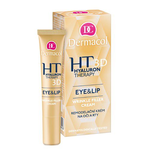 Dermacol Terapija Hyaluron 3D Eye ir Lūpų raukšlių užpildymo kremas – Remodeliuojantis kremas akims ir lūpoms (15ml) Moterims