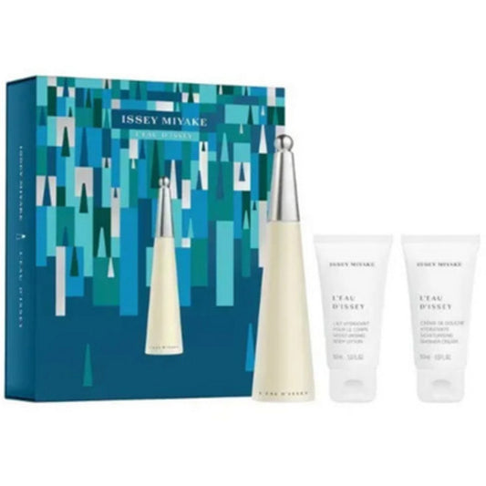 Issey Miyake L`Eau D`Issey dovanų rinkinys EDT 50 ml kūno losjonas l`Eau D`Issey 50 ml ir Dušo kremas 50 ml l`Eau D`Issey Moterims