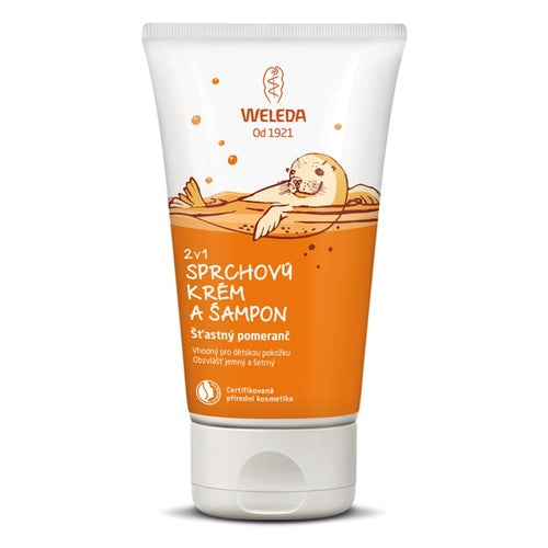 Weleda Dušo kremas ir šampūnas 2 viename Happy orange 150 ml Unisex