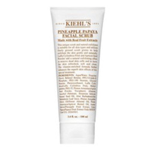 Kiehls Pineapple and Papaya Facial Scrub is a skin scrub with a scent of pineapple and papaya.
