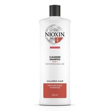 Nioxin System 4 Shampoo Cleanser – valomasis šampūnas ploniems dažytiems, žymiai ploniems plaukams 1000ml Unisex