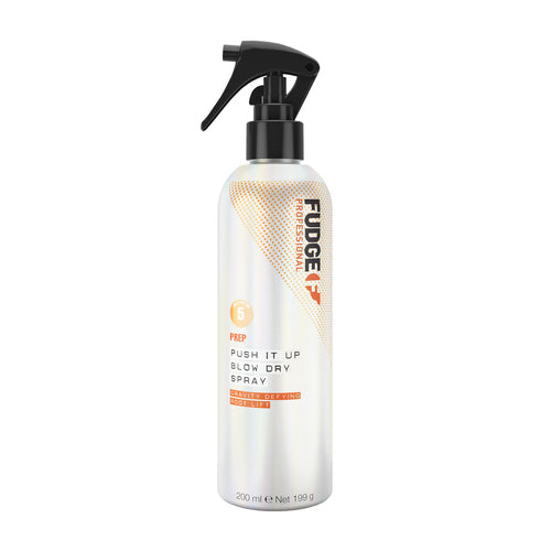 Fudge Push-It-Up Blow Dry Spray - nuo lūžinėjimo plaukų purškiklis
