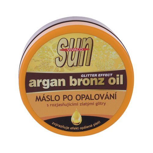 Vivaco Sun Argan Bronze Oil – sviestas po deginimosi su šviesinančiais aukso blizgučiais (200ml) Moterims