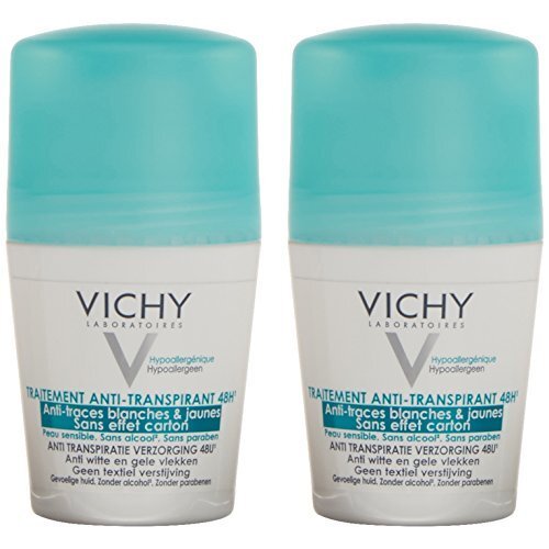 Vichy Traitement Anti-Transpirant 48H Roll-on (2 vnt.) - 48 valandų rutulinis antiperspirantas nuo baltų ir geltonų dėmių
