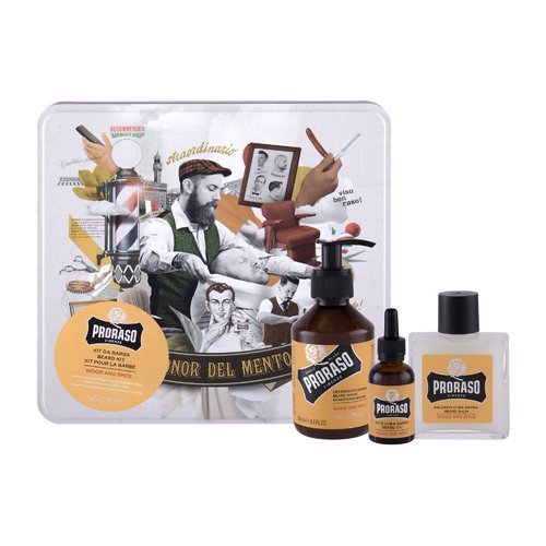 Proraso Wood & Spice barzdos plovimo rinkinys – barzdos plovimo dovanų rinkinys