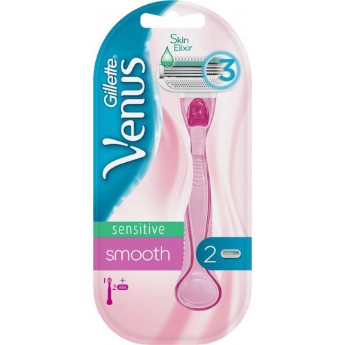 Gillette Venus Sensitive Smooth – moteriškas skustuvas + 2 galvutės