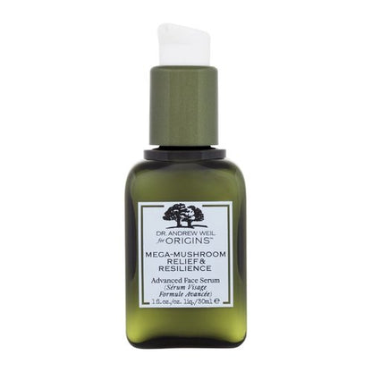 „Origins Mega-Mushroom Relief & Resilience Advanced Face Serum“ – raminamasis veido serumas
