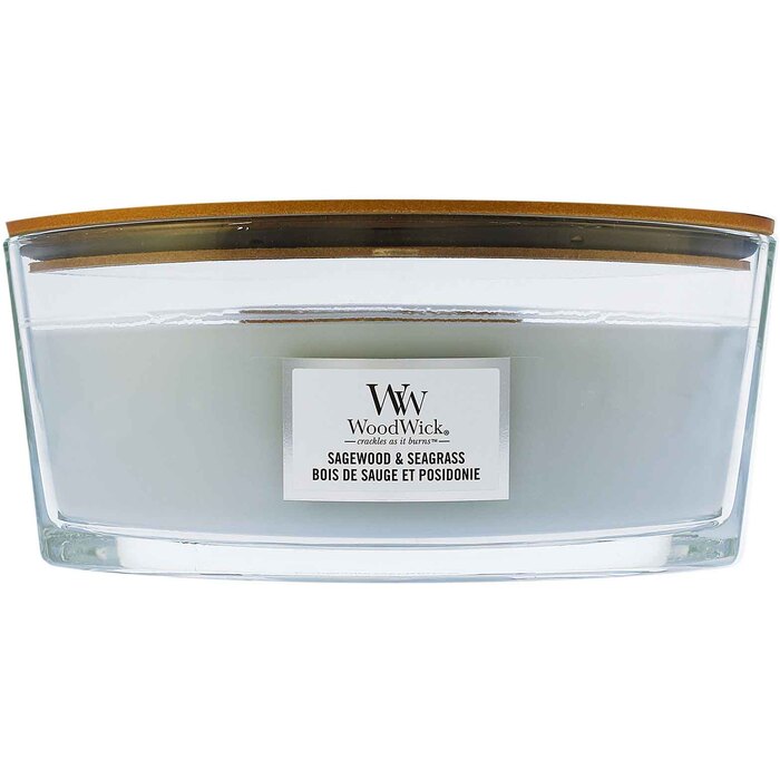 WoodWick Sagewood ir Jūros žolių laivas (šalavijų ir jūros žolės) (453.6g) Unisex