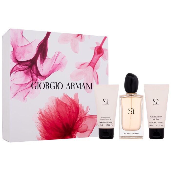 Armani Sí dovanų rinkinys EDP 100 ml, dušo gelis 50 ml ir kūno losjonas 50 ml